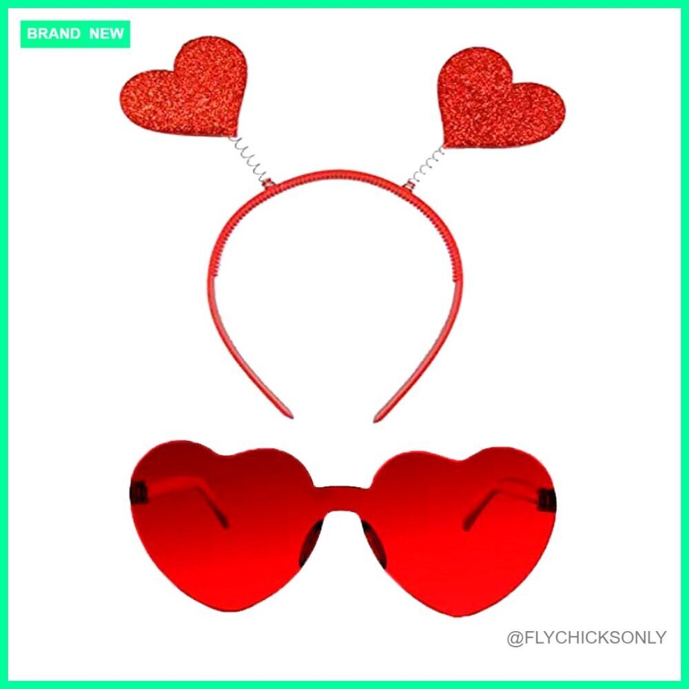 Heart Headband and Sunglasses Set for Parties and Costumes
